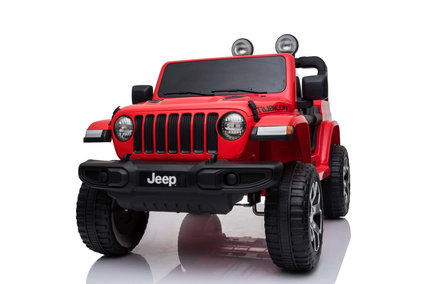 Electric Ride-On JEEP Wrangler, Red, Double Leather Seat, Radio with  Bluetooth and USB Input, 4x4 Drive, 12V10Ah Battery, EVA Wheels, Suspension  Axles,  GHz Remote Control, Licensed